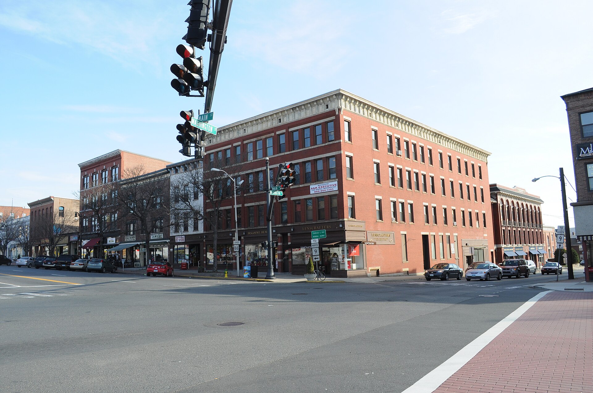 Main Street in downtown Middletown, Connecticut