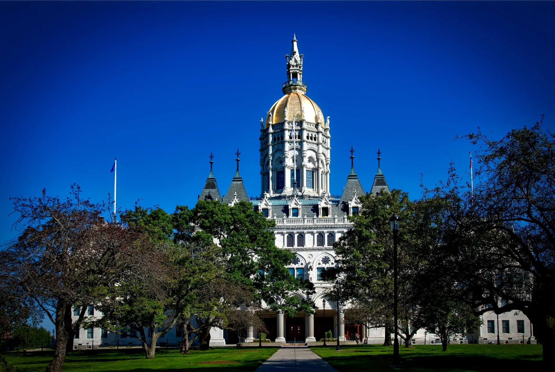 The Connecticut State Capitol building in Hartford, where the state home improvement contractor laws are made