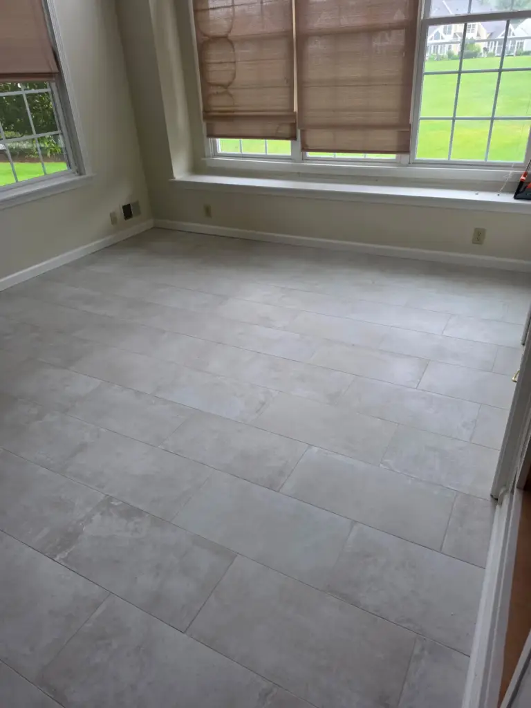 New luxury vinyl plank flooring installed in a Cromwell CT condo after water damage