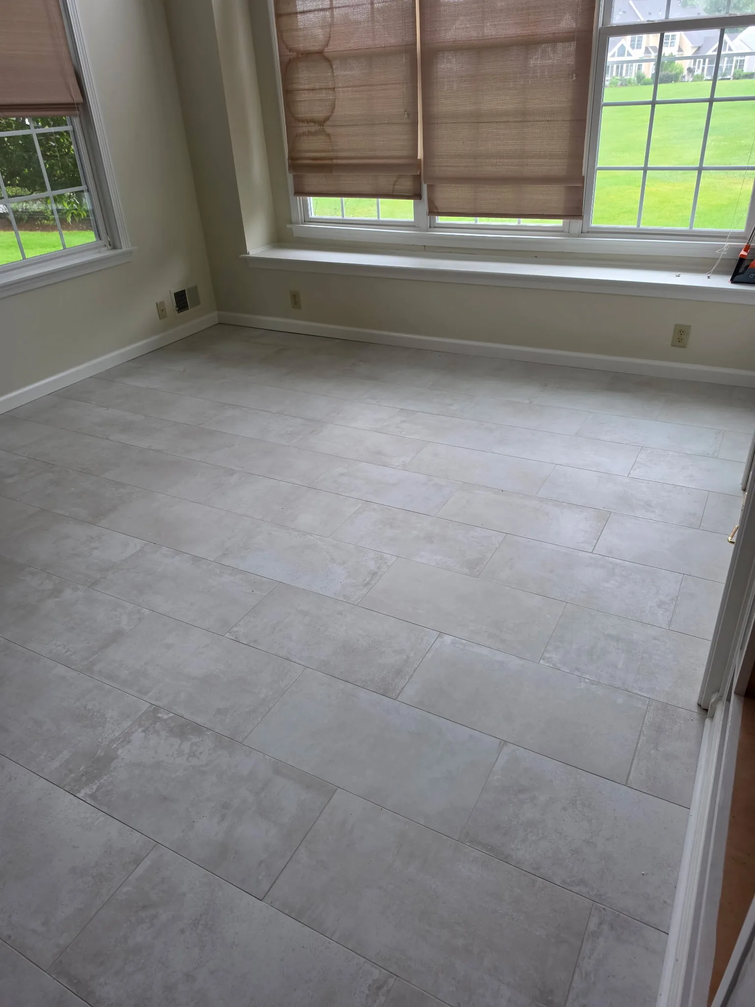 New luxury vinyl plank flooring installed in a Cromwell CT condo after water damage
